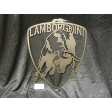Lamborghini Badge 25 inch steel sign. Metal wall art. 689407693819  302056325137